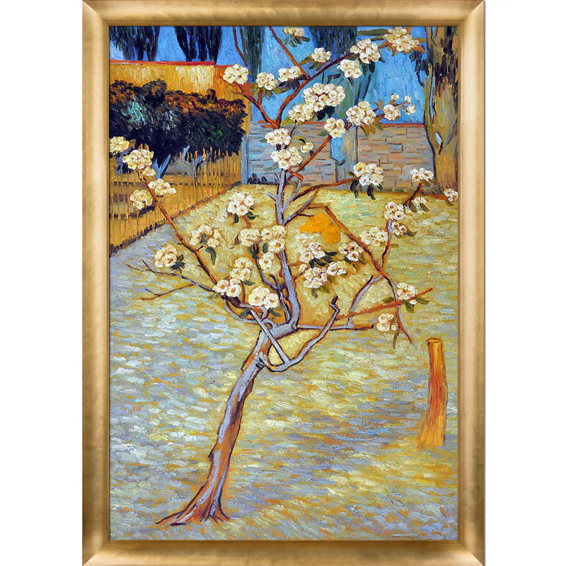 «Pear Tree in Blossom» par Vincent Van Gogh, reproduction d'art sur toile encadrée, H 39 po x l 27 po x P 2 po