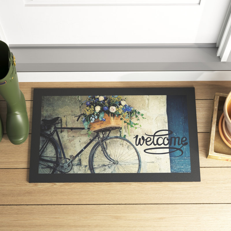 Beshears Non-Slip Floral Doormat