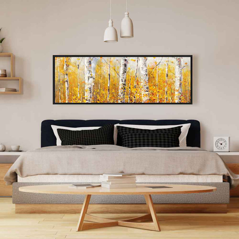 Toile encadrée - Bouleaux par Sunny Day | Décoration intérieure contemporaine