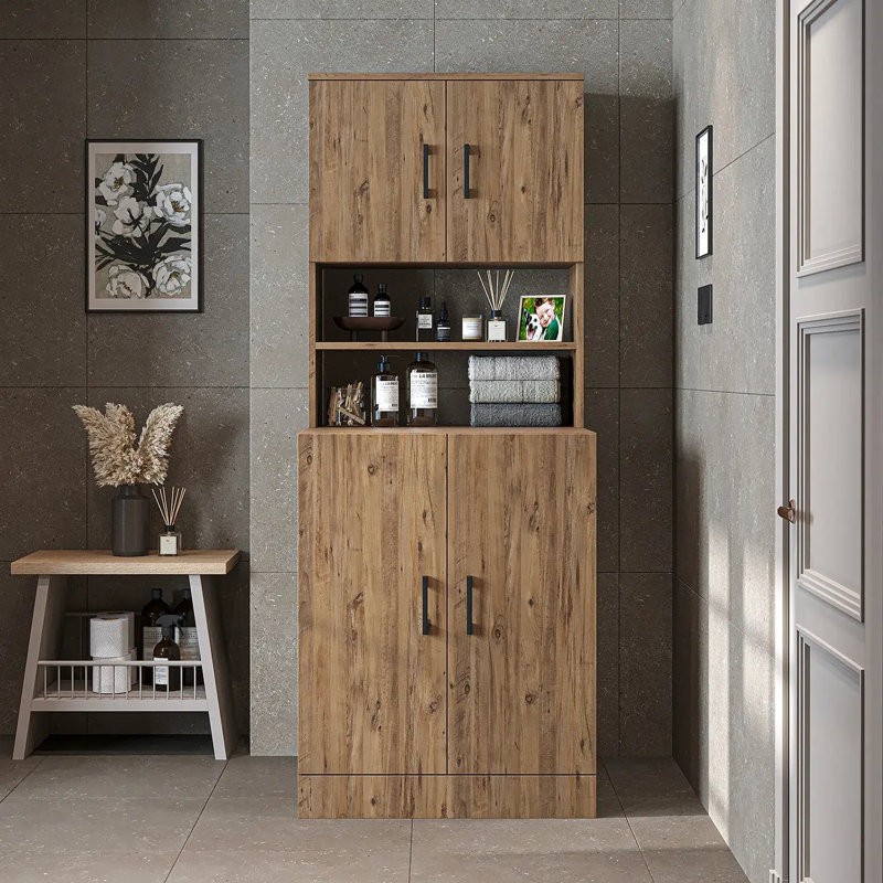 Atria Washing Machine Cabinet with Double Doors,, Oak