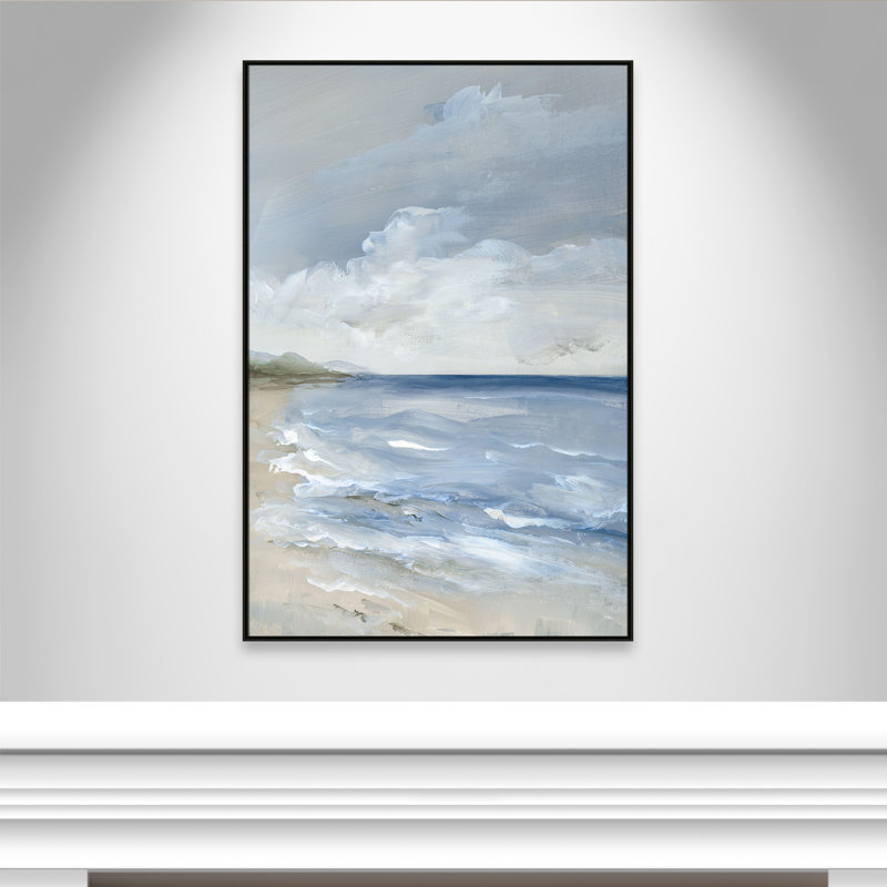 «Whispering Waves - Portrait Version Print» par Nan, Espresso, H 61,5 po x l 41,5 po
