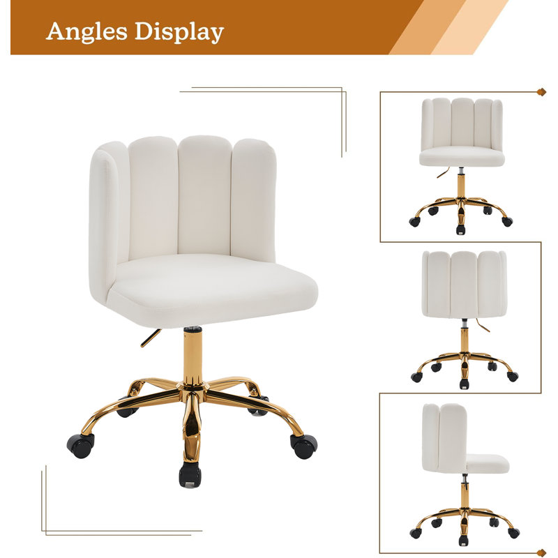 Chaise de coiffeuse avec dossier Venilale, Beige