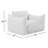 Saint Tropez Pearl and Striped Stuffed Outdoor Armchair-346642290