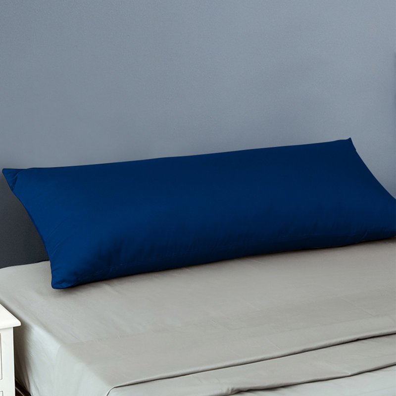 100% Cotton Body Pillowcase, Envelope Closure, Soft Body Pillow Cover, Navy Blue