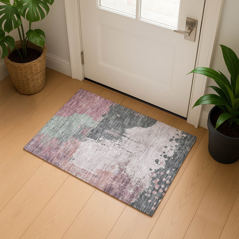 Premium Machine Washable  Abstract Rug, Rectangle 1'8" x 2'6"