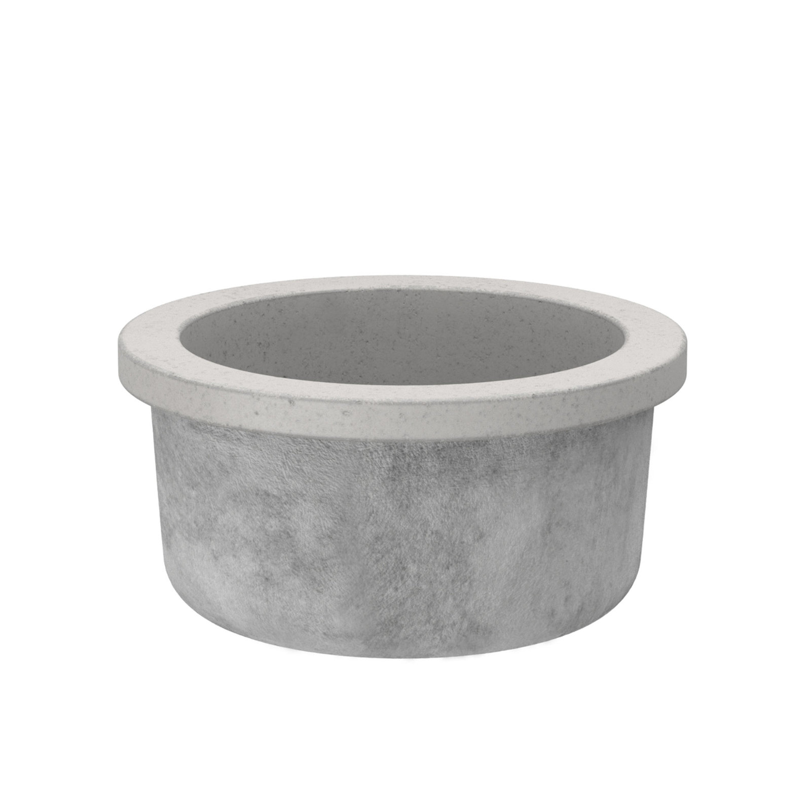 Malibu NativeStone Concrete 14" Round Dual Mount Bar Sink, Ash