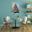 Reproduction d'art coloré, arbre d'hiver coloré, paisible et serein arbre de Noël pin, forêt, paysage-130680539