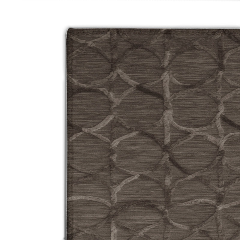 Tapis gris intérieur et extérieur Trellis, Rectangulaire 8 pi x 10 pi
