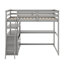Lit mezzanine simple avec bureau et tablettes-980139249