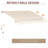13' X 8' Awning For Patio - & Water Resistance, Manual Crank, Aluminum Frame Deck, Balcony, Yard Sunshade Protected, , Frame, Yard, Beige Stripes