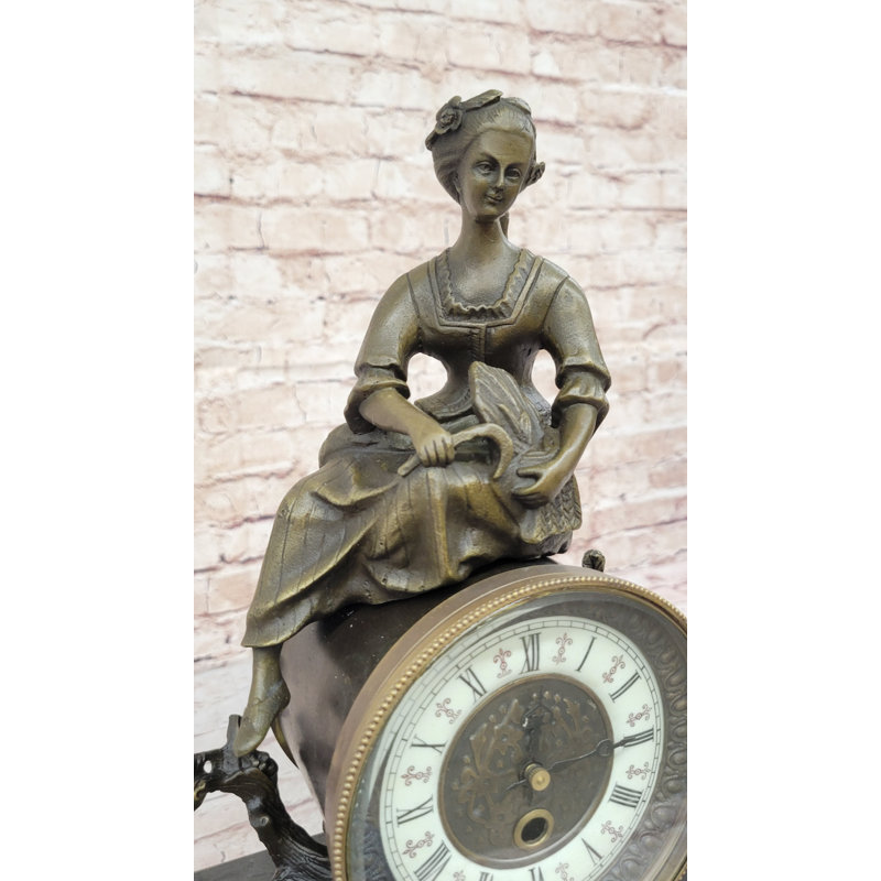 Figurine de cheminée en bronze fabriquée à la main