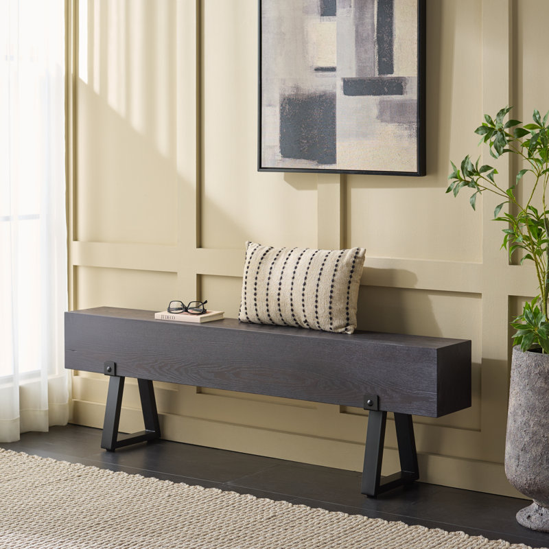 Banc en acier Vonette, Chocolat