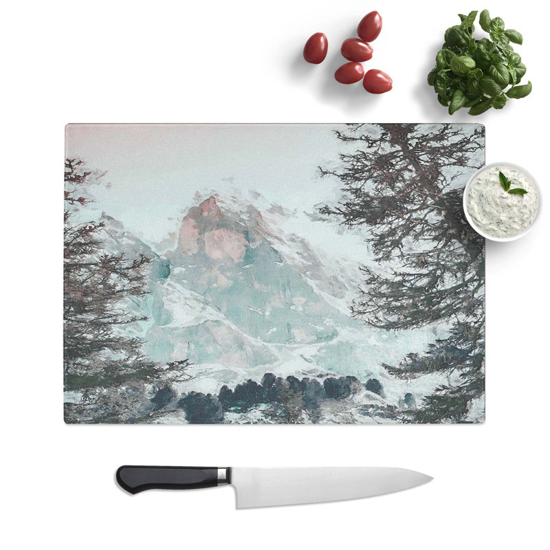 Glass Mountain Peak in Abstract Chopping Board, 39 cm W x 28.5 cm L