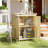 Outdoor Storage Cabinet With Shelf And Metal Tabletop-1365873286
