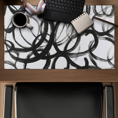 Abstract curly lines - 14.00"x24.25" Desk mat
