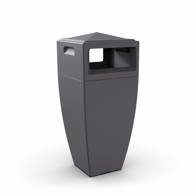 Poubelle à levage manuel en résine Kobi 24 gallons, Gris