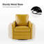 Fauteuil d'appoint pivotant en similicuir Alfonso avec coussin amovible-86540586