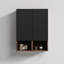 Armoire d'appoint flottante noire et noyer