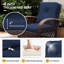  Ensemble de chaises berçantes et pivotantes en osier pour l'extérieur 4 pièces avec coussins-2079644731