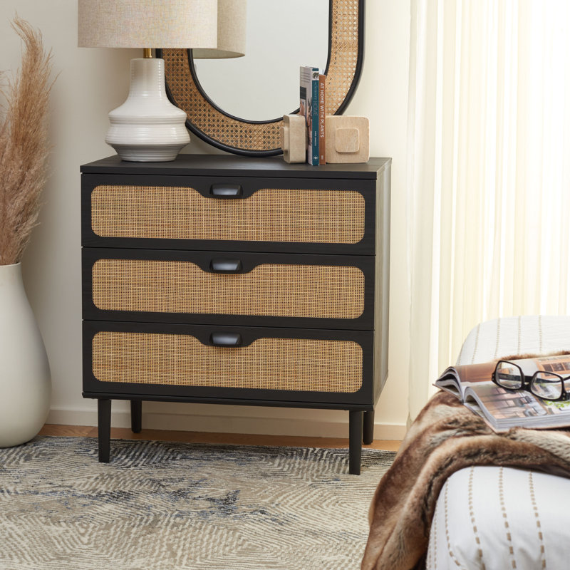 Commode 3 tiroirs Irelia, Noir