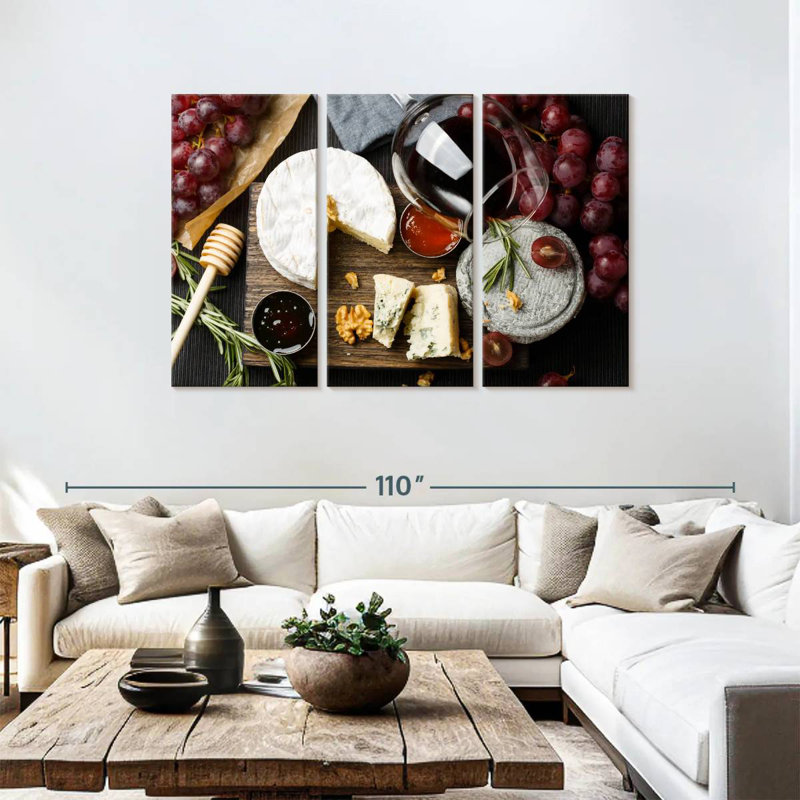 Yarlin Cheese And Wine, 48" H x 74" W