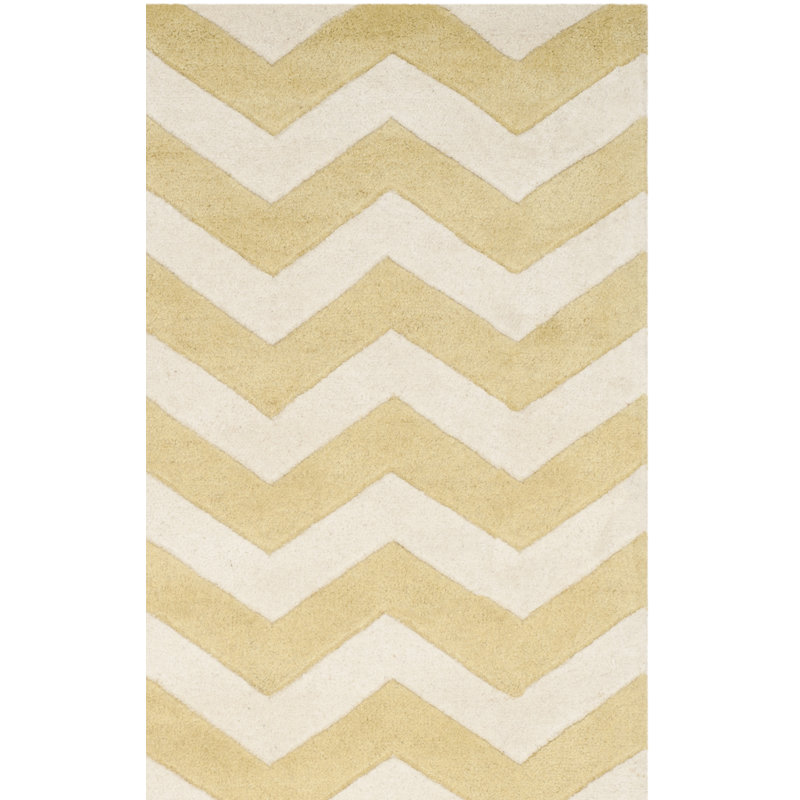Teresita Chatham Hand Tufted Wool Chevron Rug, Rectangle 3' x 5'