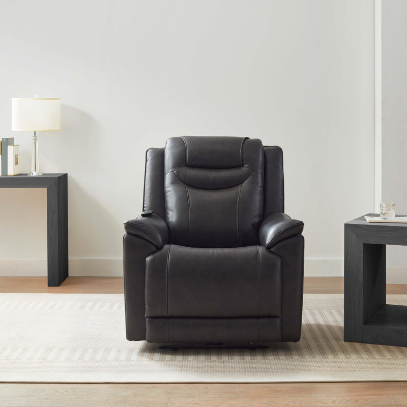 Fauteuil inclinable électrique oscillant double chauffant Evitts, Noir