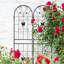 Treillis de jardin pour plantes grimpantes support de fleurs extérieur noir-1148014664-1148014665