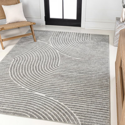 Tapis intérieur / extérieur gris / ivoire Hallie