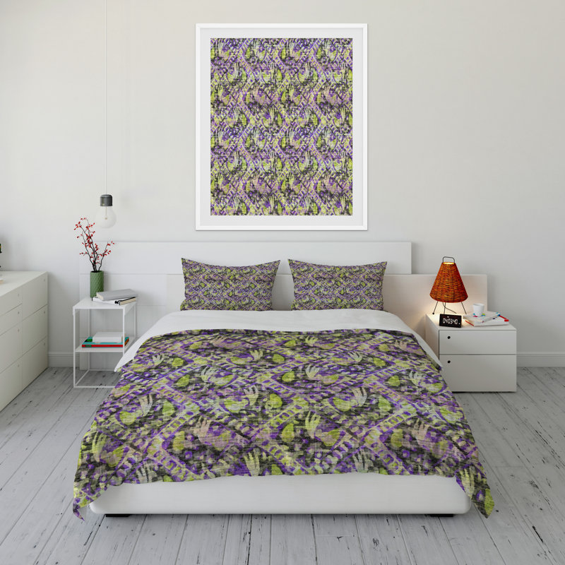 Polyester Box Stitch Abstract Comforter, Twin Comforter + 1 Standard Pillowcase