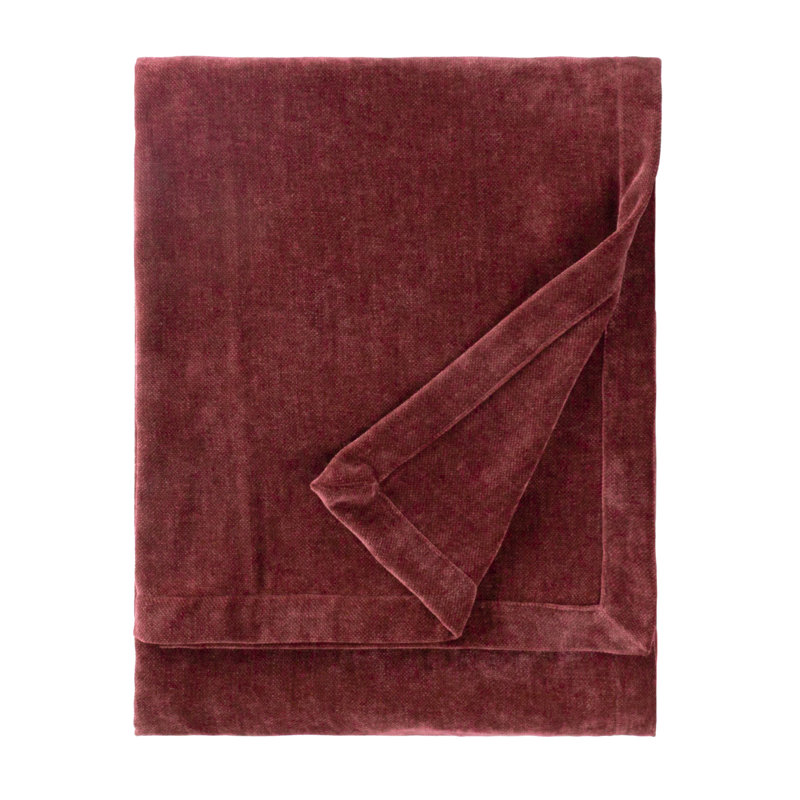 Heavy Chenille Yard Throw, Purple, 180cm x 130cm