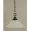 Luminaire suspendu en chaîne avec verre cristal givré-32466026-32466025