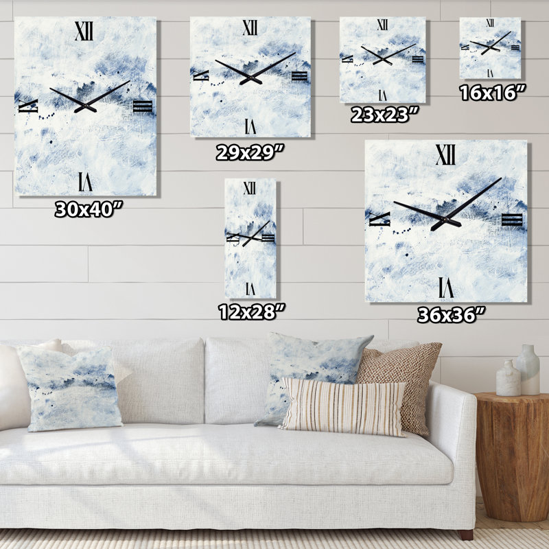 Horloge murale bleue Wipe Out, Grand