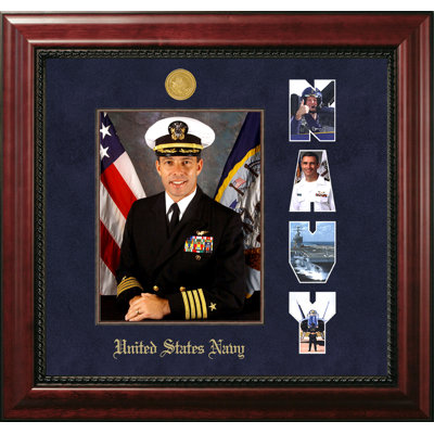Cadre photo bleu marine portrait