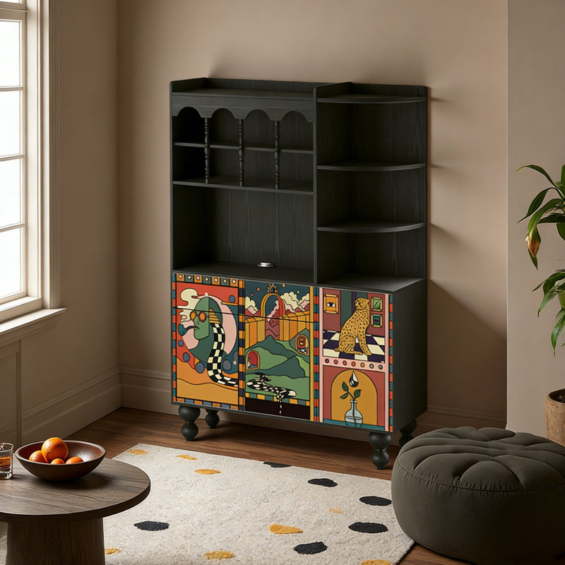 Buffet rétro Creative Design, H 70,87 po x l 47,24 po x P 15,75 po