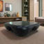 Table basse moderne en faux travertin texturé, parfaite pour le salon ou le bureau avec un design élégant et un style polyvalent.-118585693
