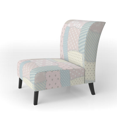 Fauteuil de chambre en velours multicolore
