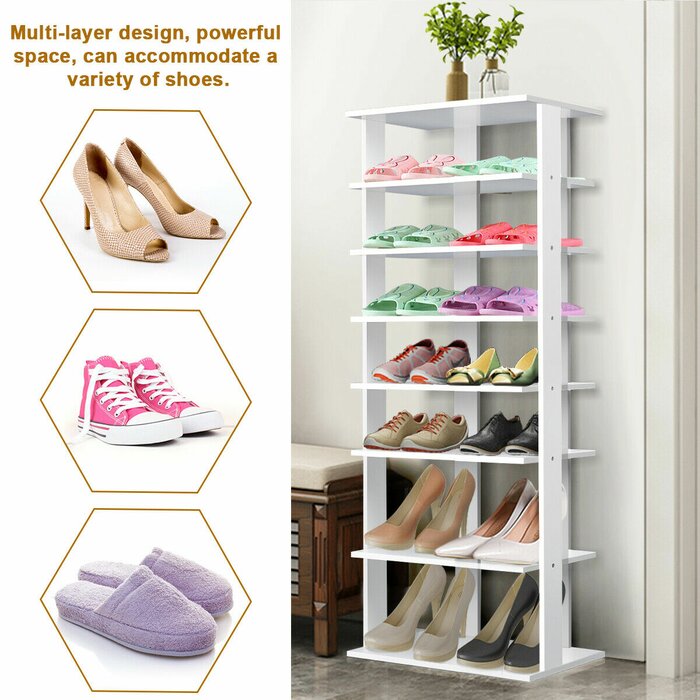 Rebrilliant 14 Pair Shoe Rack & Reviews | Wayfair