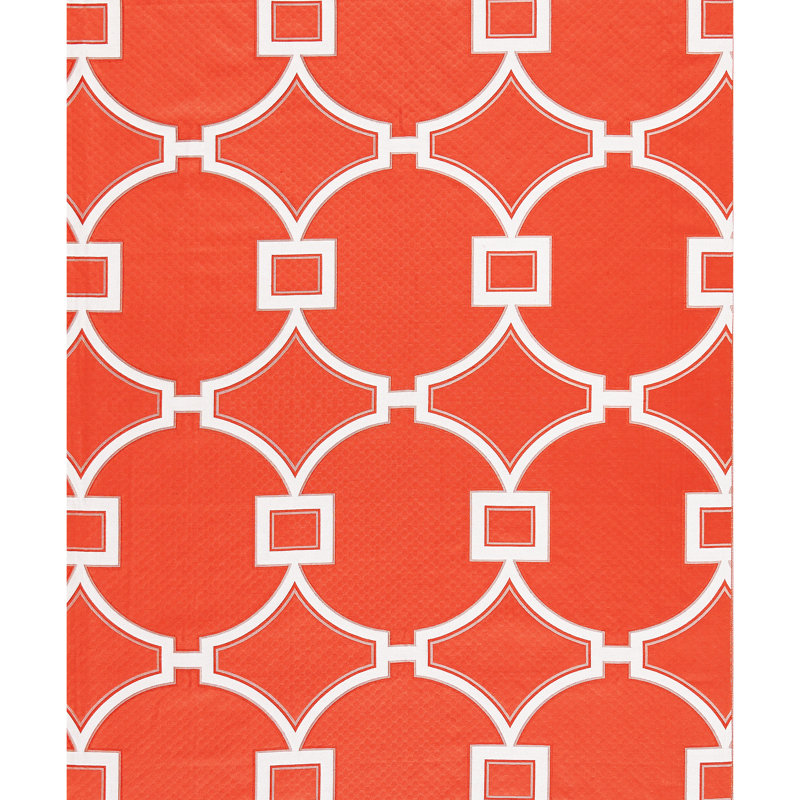Tissu à frettes Jardin, Corail