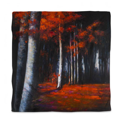 Mysterious Forest Gray Duvet Cover | Contemporary Bedroom Decor