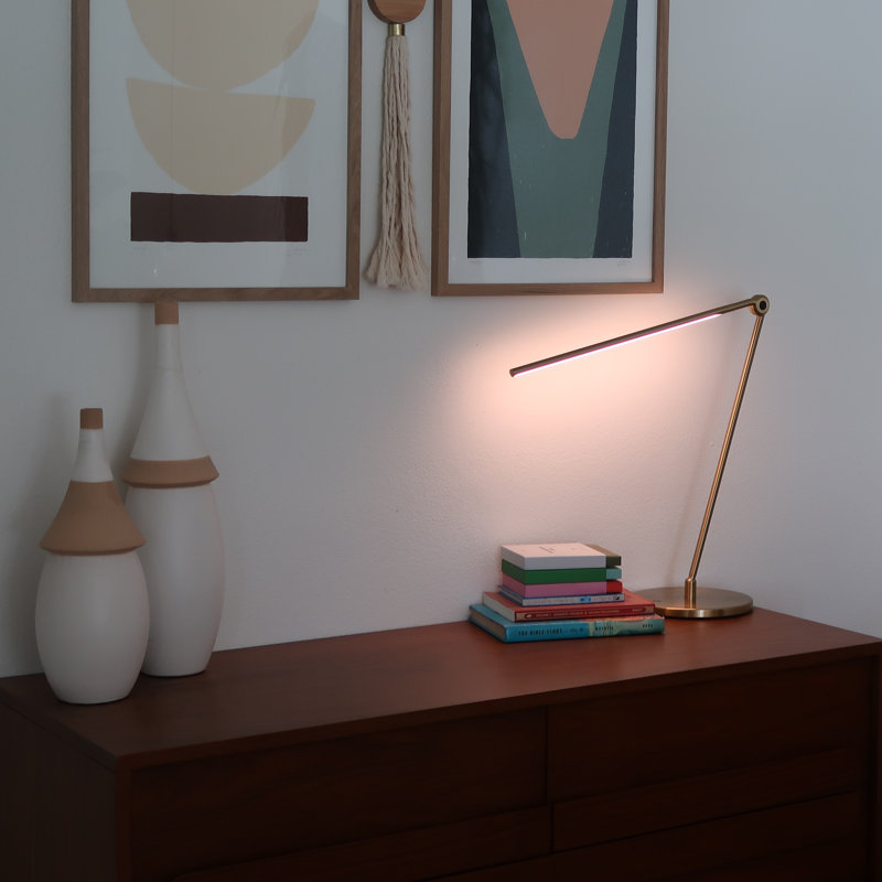 Brass Adjustable Touch Sensor LED Desk Lamp