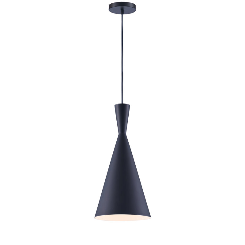 Roberson 1 - Light Single Pendant, Black / White
