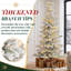 Arbre de Noël mince 7,5 pi avec 150 lumières DEL blanc chaud et télécommande