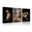 3Pcs Trendy Leopard Canvas Wall Art Leopard Paw Goblet Cheetah Pattern Wall Decor Pictures Preppy Room Aesthetics Y2k Paintings Prints For Bedroom Apartment Dorm Room Decoration