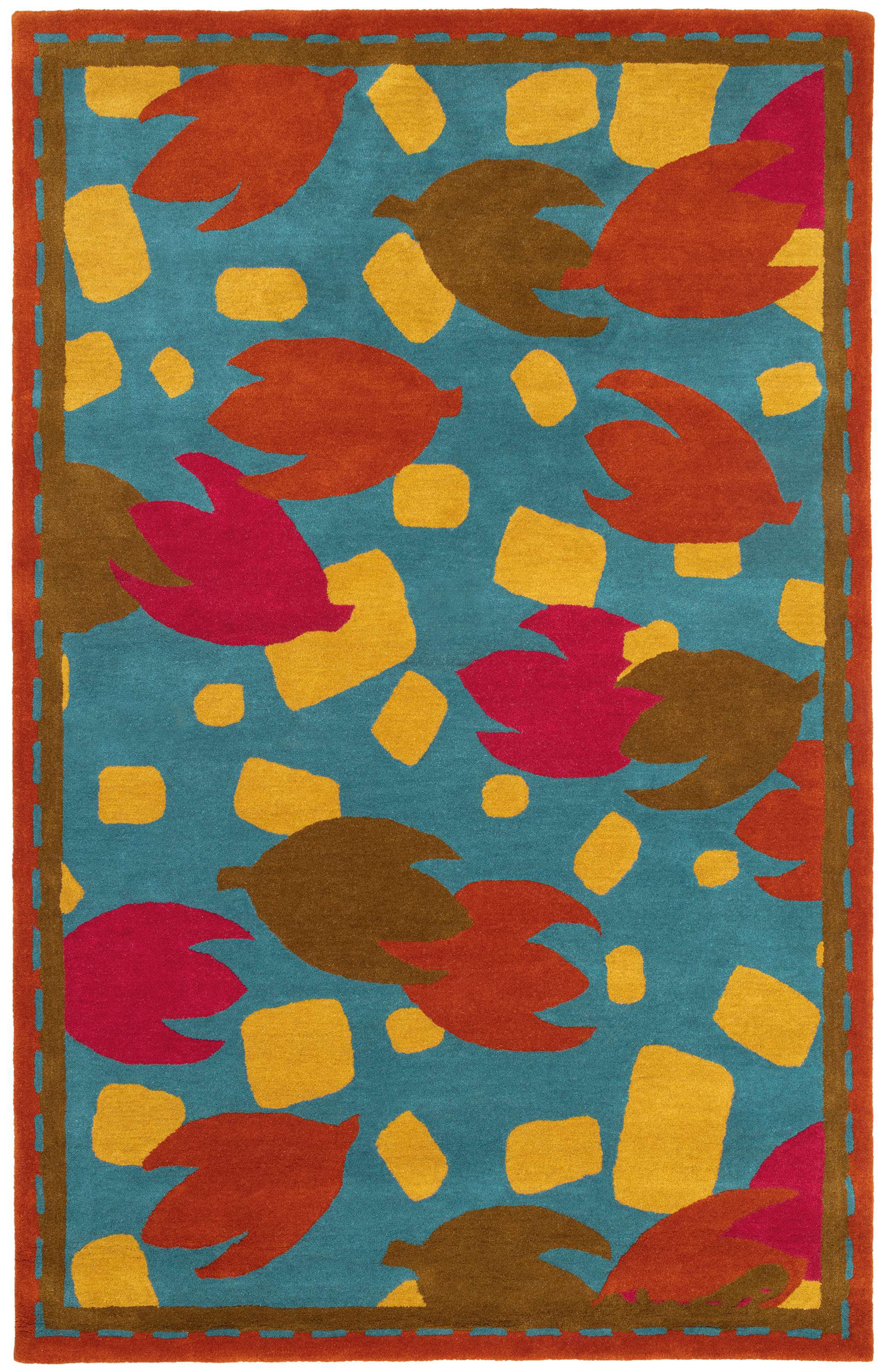 Dash and Albert Rugs Happy Flower Autumn Hand Tufted Wool Rug | Perigold