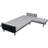 L-shaped Sofa Bed Fabric Black and Gray