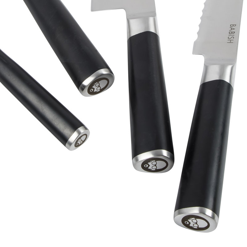 Babish 5 Piece High Carbon Stainless Steel Knife Block Set