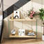 Console rectangulaire en verre trempé pour entrée de salon, foyers: 100 cm-126429862