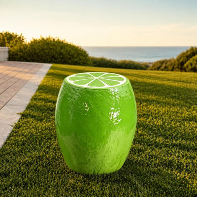 Nouveauté Pièce d'appoint multifonctionnelle en forme de fruit, robuste, résistante aux intempéries, table d'appoint, support de plante et surface de présentation pour le salon intérieur, la chambre, la cuisine, le coin-repas, le balcon, la cour, le patio, le jardin