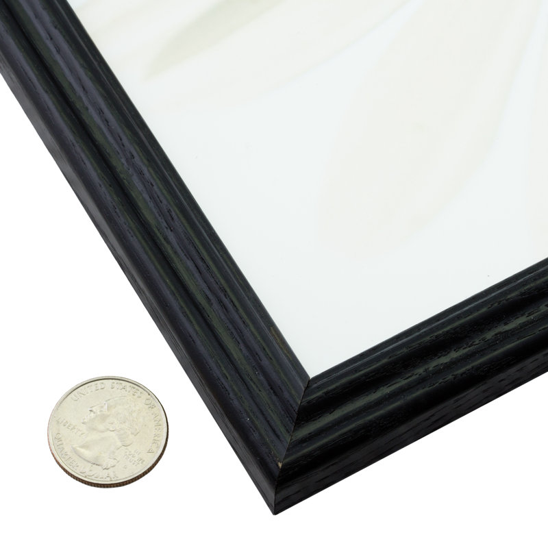 Cadre photo simple en bois biseauté, Noir, L 20 po x H 24 po